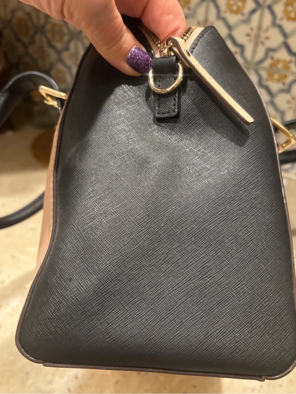 Kate Spade Bag Cove Street Colorblock Pippa Satchel Pink Black